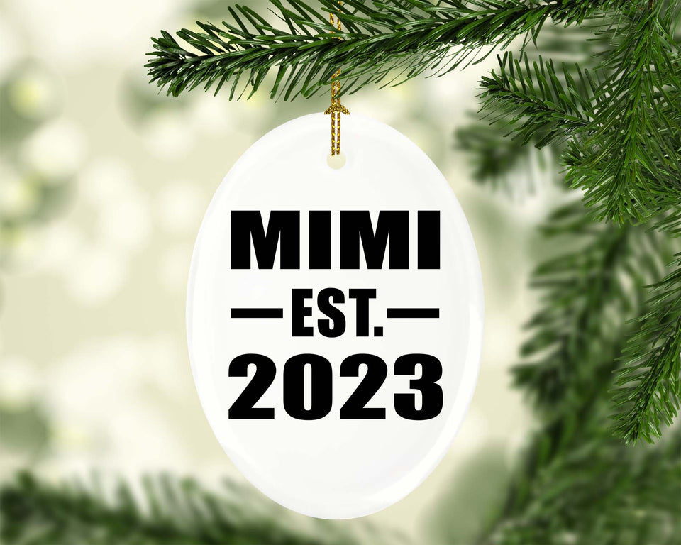 Mimi Established EST. 2023 - Oval Ornament