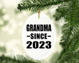 Grandma Since 2023 - Oval Ornament