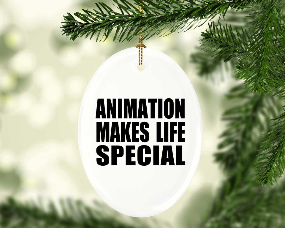 Animation Makes Life Special - Oval Ornament