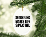 Snorkeling Makes Life Special - Oval Ornament