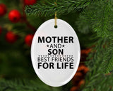 Mother and Son, Best Friends For Life - Oval Ornament