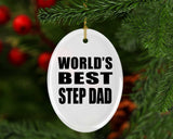 World's Best Step Dad - Oval Ornament