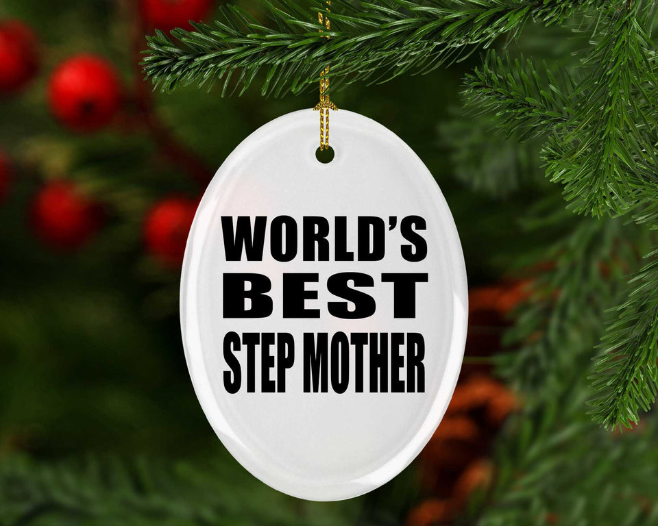 World's Best Step Mother - Oval Ornament