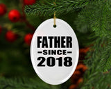 Father Since 2018 - Oval Ornament