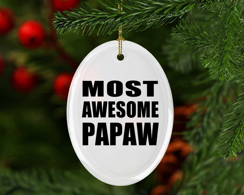 Most Awesome Papaw - Oval Ornament