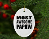 Most Awesome Papaw - Oval Ornament