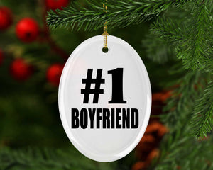 Number One #1 Boyfriend - Oval Ornament