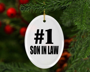 Number One #1 Son In Law - Oval Ornament
