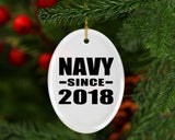 Navy Since 2018 - Oval Ornament
