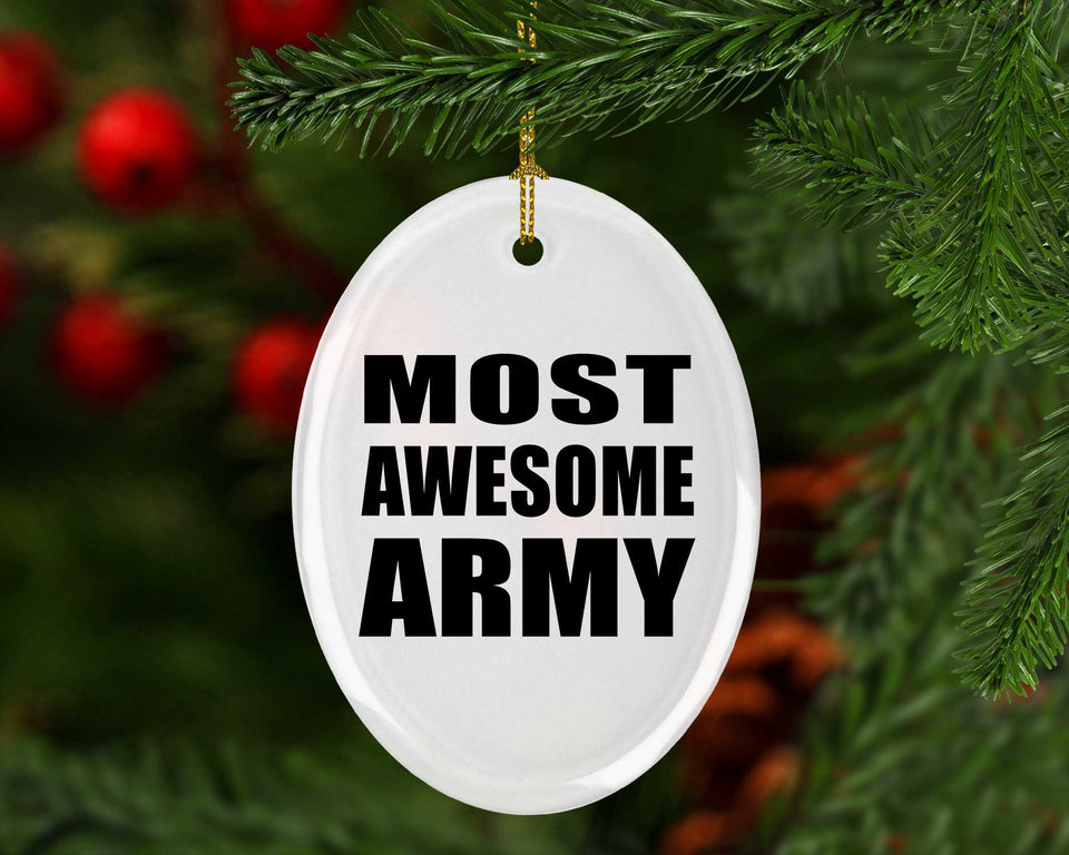 Most Awesome Army - Oval Ornament