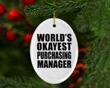 World's Okayest Purchasing Manager - Oval Ornament
