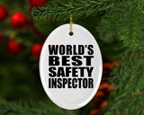 World's Best Safety Inspector - Oval Ornament