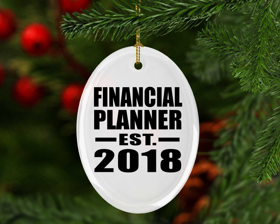 Financial Planner Established EST. 2018 - Oval Ornament