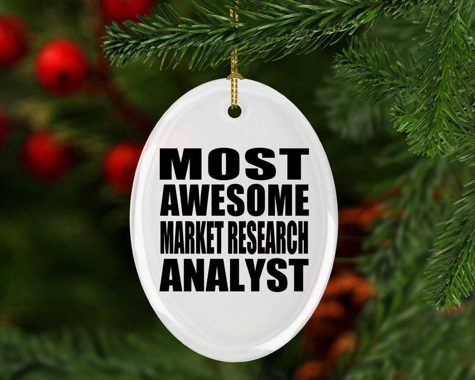 Most Awesome Market Research Analyst - Oval Ornament