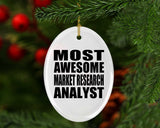 Most Awesome Market Research Analyst - Oval Ornament