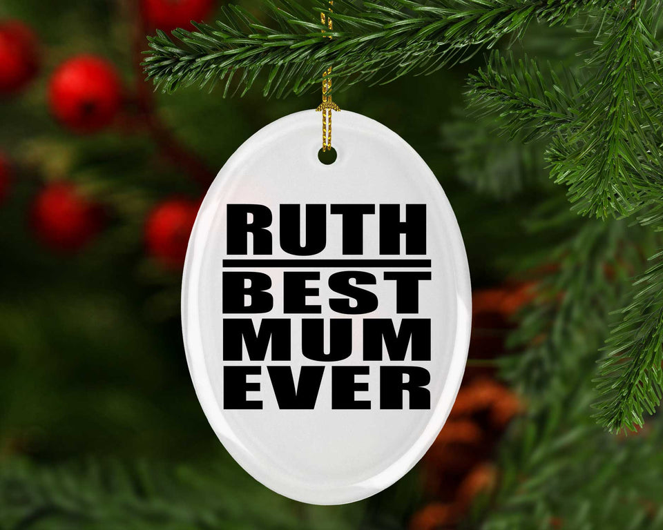 Ruth Best Mum Ever - Oval Ornament