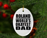 Roland World's Okayest Dad - Oval Ornament