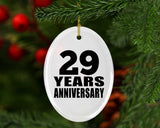 29th Anniversary 29 Years - Oval Ornament