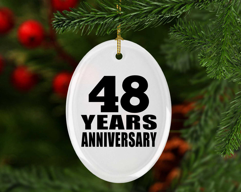 48th Anniversary 48 Years - Oval Ornament