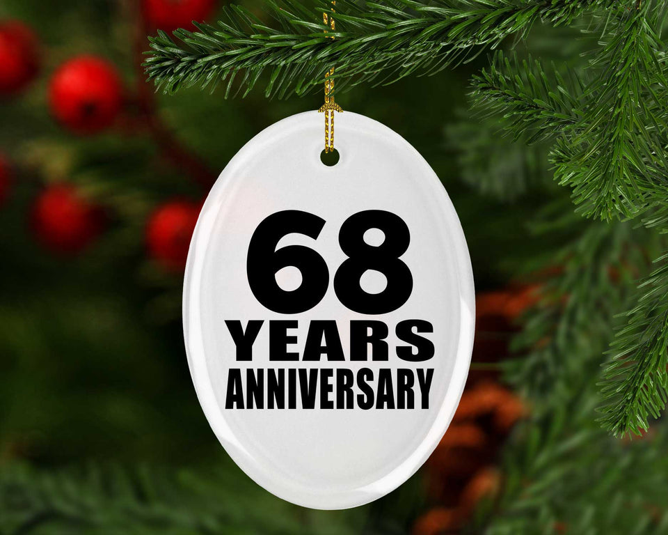 68th Anniversary 68 Years - Oval Ornament