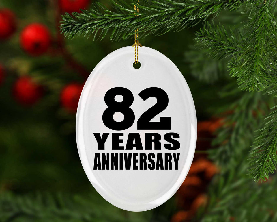 82nd Anniversary 82 Years - Oval Ornament