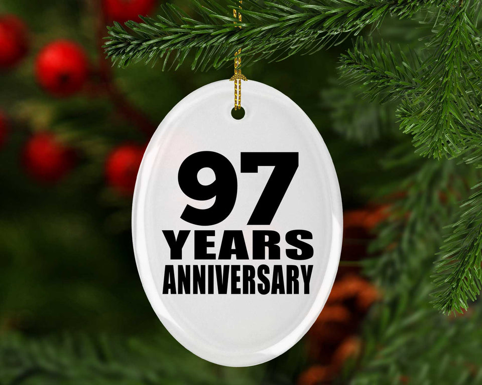 97th Anniversary 97 Years - Oval Ornament