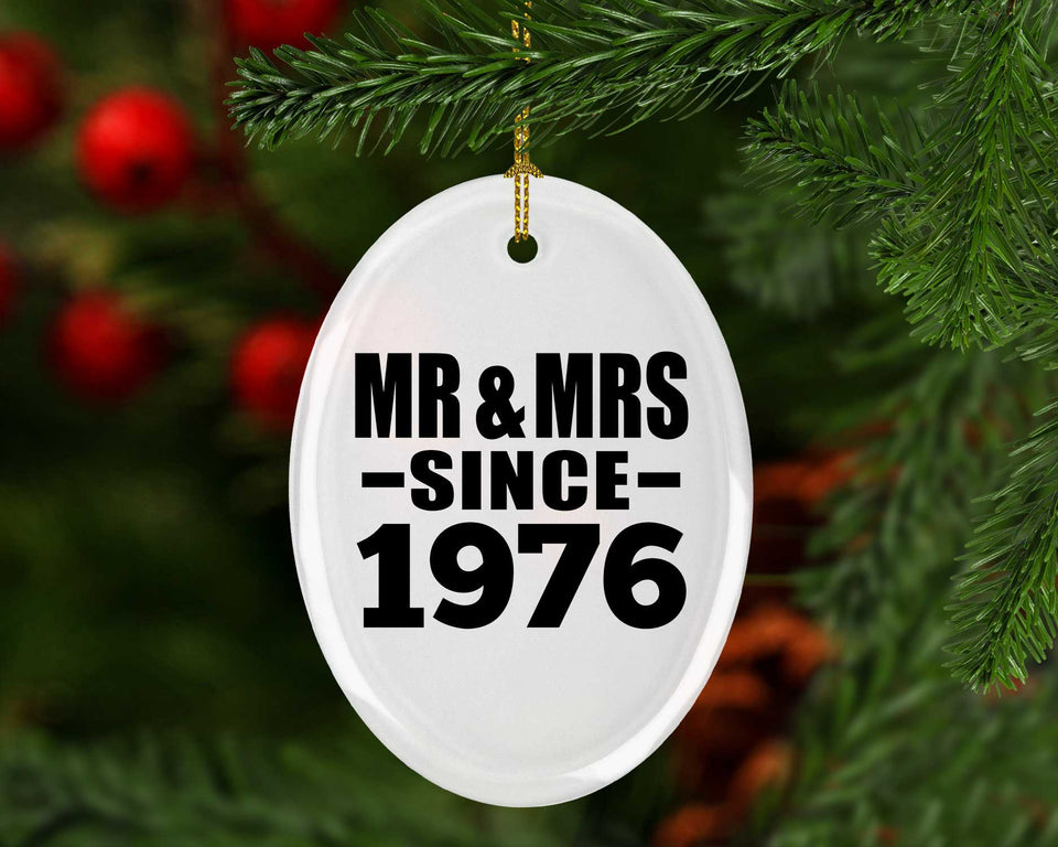 48th Anniversary Mr & Mrs Since 1976 - Oval Ornament