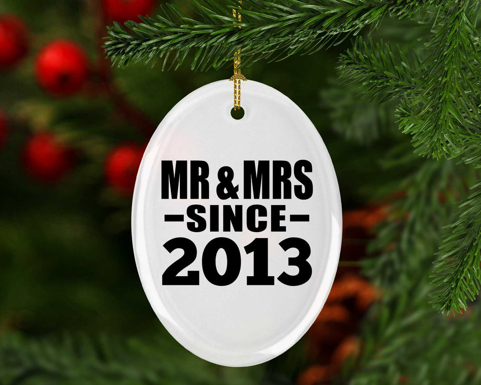11th Anniversary Mr & Mrs Since 2013 - Oval Ornament