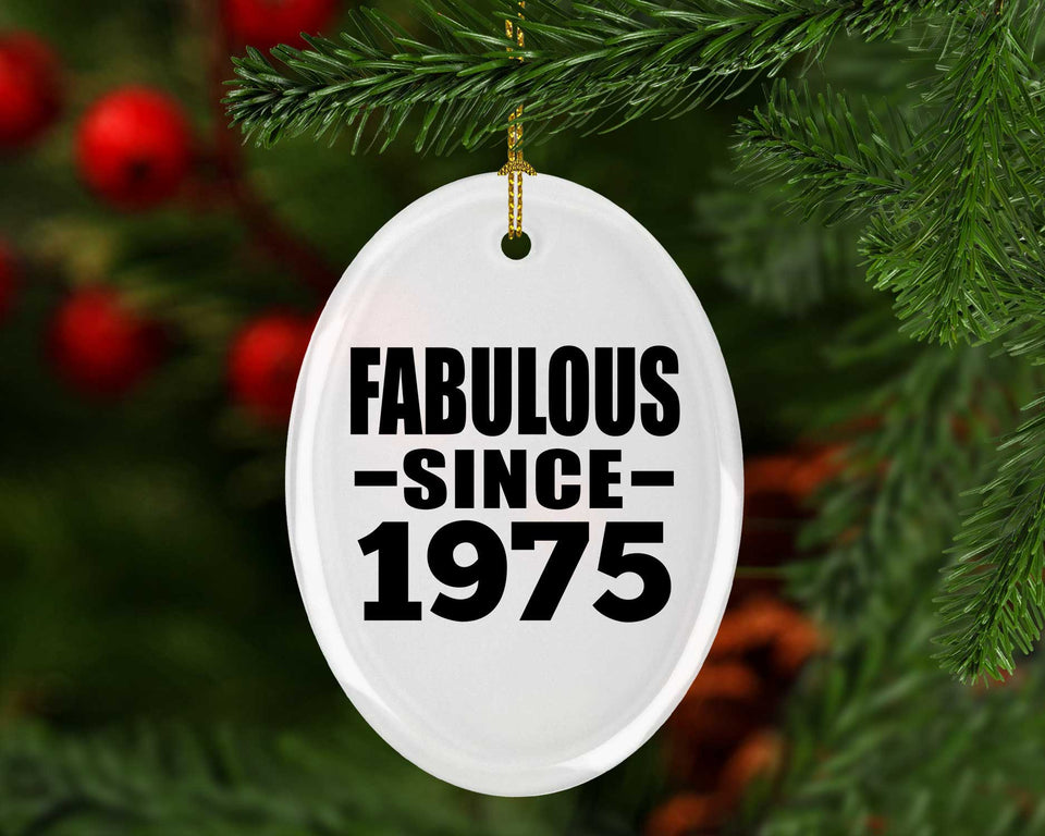 49th Birthday Fabulous Since 1975 - Oval Ornament