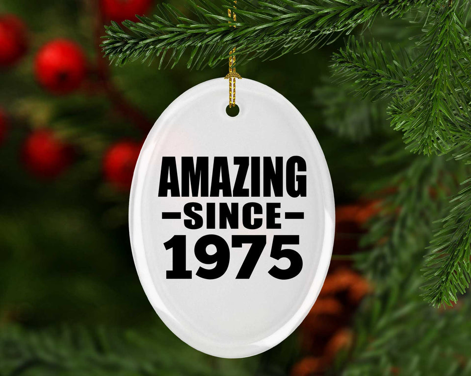 49th Birthday Amazing Since 1975 - Oval Ornament