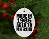 38th Birthday Made In 1986 Aged to Perfection - Oval Ornament