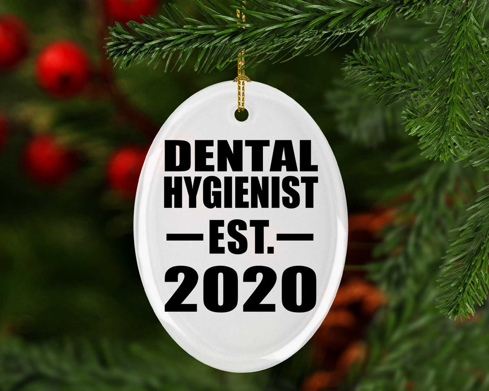 Dental Hygienist Established EST. 2020 - Oval Ornament