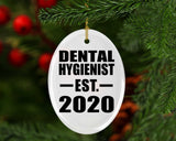 Dental Hygienist Established EST. 2020 - Oval Ornament