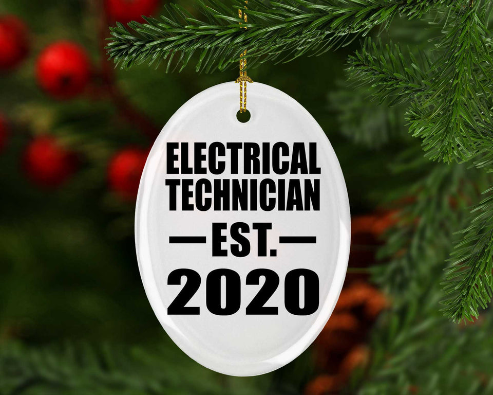 Electrical Technician Established EST. 2020 - Oval Ornament