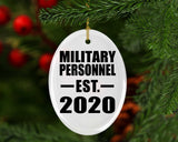 Military Personnel Established EST. 2020 - Oval Ornament