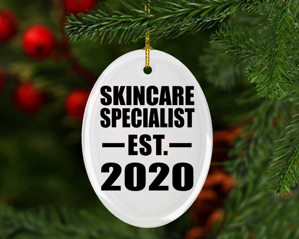 Skincare Specialist Established EST. 2020 - Oval Ornament
