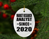 Market Research Analyst Since 2020 - Oval Ornament