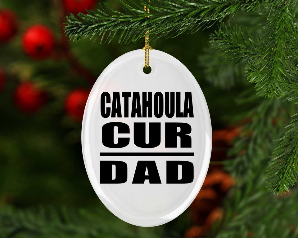 Catahoula Cur Dad - Oval Ornament