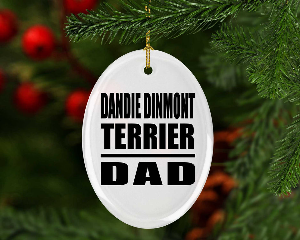 Dandie Dinmont Terrier Dad - Oval Ornament