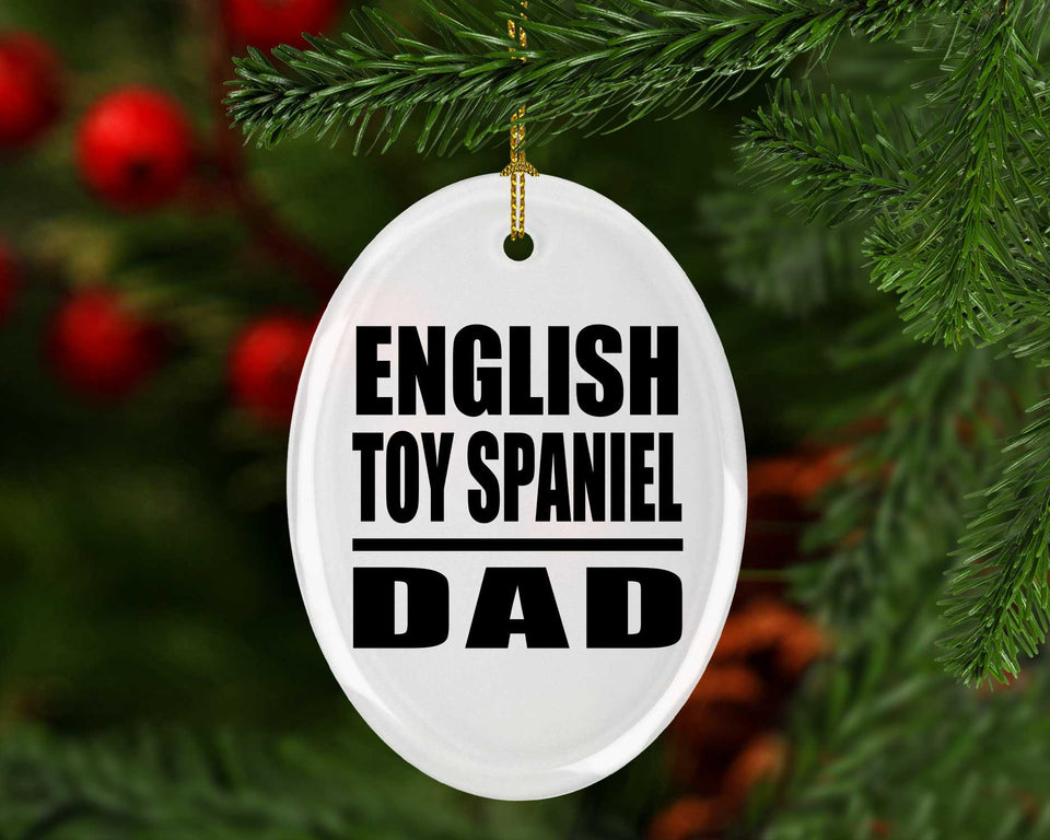 English Toy Spaniel Dad - Oval Ornament