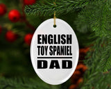 English Toy Spaniel Dad - Oval Ornament