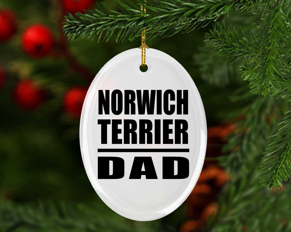 Norwich Terrier Dad - Oval Ornament