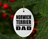 Norwich Terrier Dad - Oval Ornament