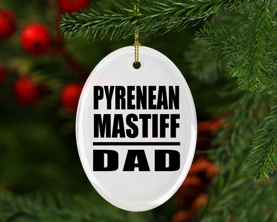 Pyrenean Mastiff Dad - Oval Ornament
