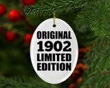 122nd Birthday Original 1902 Limited Edition - Oval Ornament