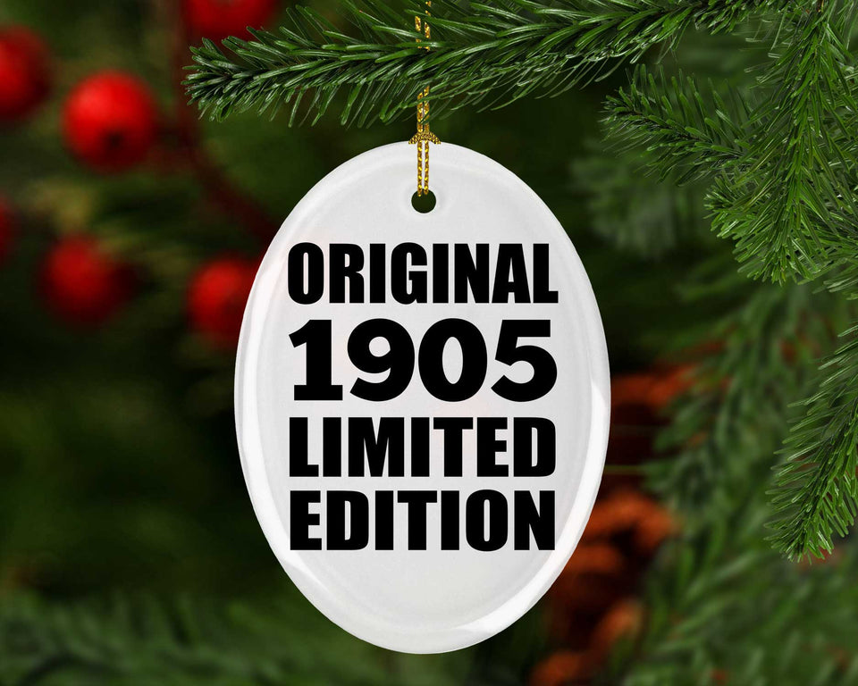 119th Birthday Original 1905 Limited Edition - Oval Ornament