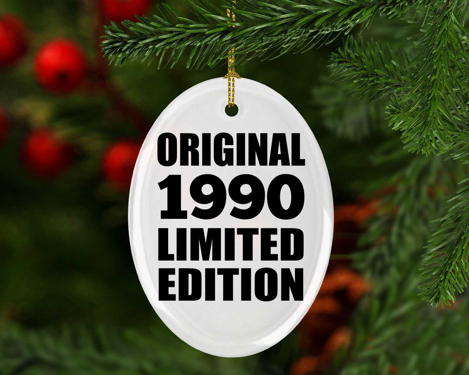 34th Birthday Original 1990 Limited Edition - Oval Ornament