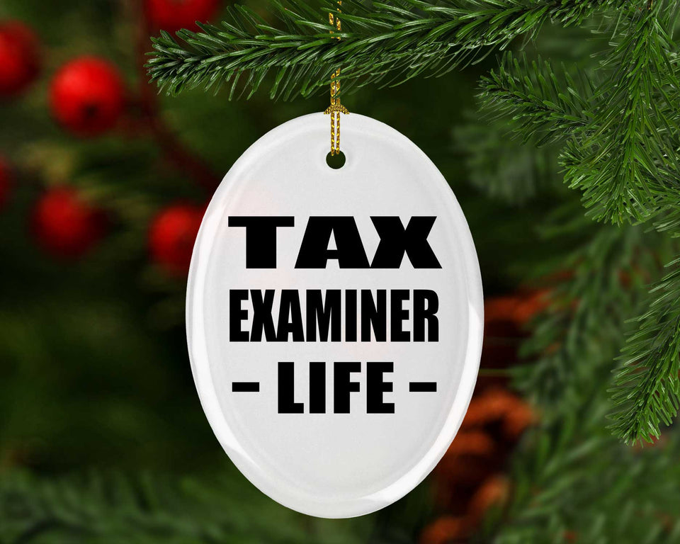 Tax Examiner Life - Oval Ornament