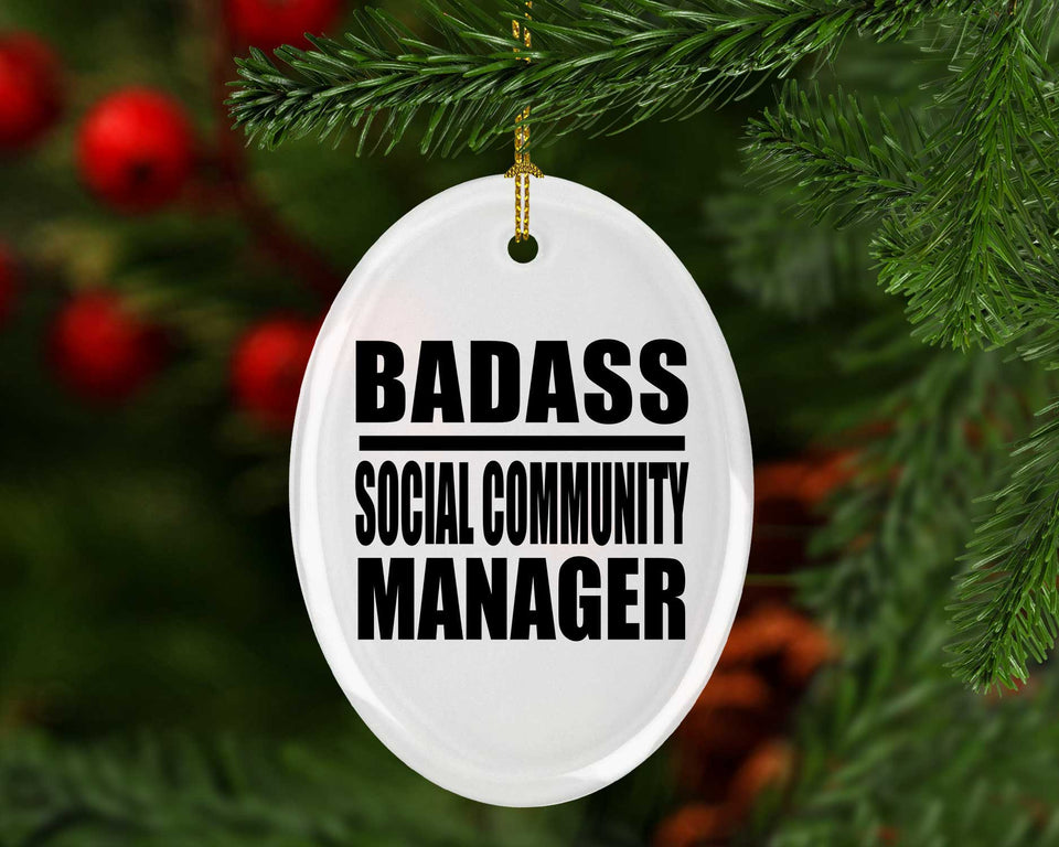 Badass Social Community Manager - Oval Ornament