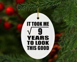 3rd Birthday Took Square Root of 9 Years To Look Good - Oval Ornament